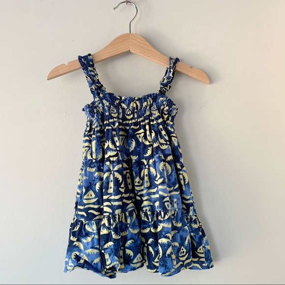 Blue Ginger Dress with Palm Tree Print - Picture 6 of 6